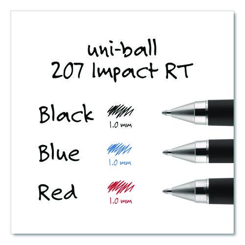 Image of uniball® 65874PP 207 Impact RT Gel Retractable Pen Refills, Bold 1 mm Conical Tip, Blue Ink, 2/Pack