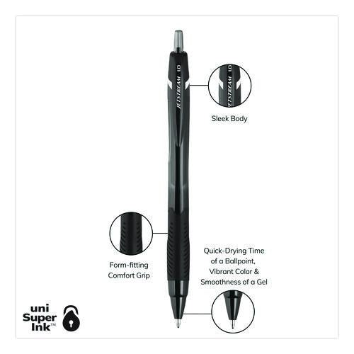 Image of uniball® 70149 Jetstream Elements Hybrid Gel Pen, Retractable, Medium 1 mm, Assorted Ink and Barrel Colors, 6/Pack
