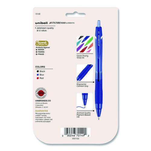 Image of uniball® 70149 Jetstream Elements Hybrid Gel Pen, Retractable, Medium 1 mm, Assorted Ink and Barrel Colors, 6/Pack