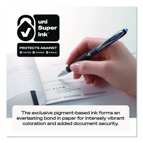 Image of uniball® 70221 Signo 207 Gel Pen, Retractable, Medium 0.7 mm, Violet Ink, Smoke/Black/Violet Barrel, Dozen