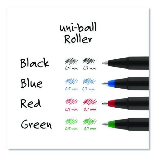 Image of uniball® 1921065 Rollerball Pen, Stick, Micro 0.5 mm, Black Ink, Black Barrel, 36/Pack