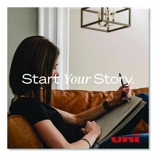 Image of uniball® 1927631 AIR Porous Rollerball Pen, Stick, Medium 0.7 mm, Black Ink, Black Barrel, Dozen