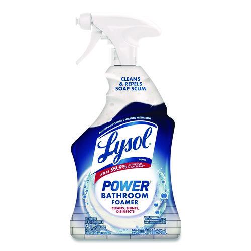 Image of LYSOL® Brand 19200-02699 Disinfectant Power Bathroom Foamer, Liquid, Atlantic Fresh Scent, 32 oz Spray Bottle, 12/Carton