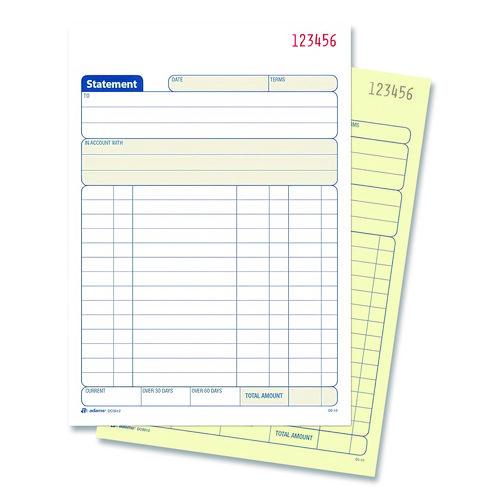 Image of AdamsÂ® Multipart Statement Pad, Two-Part Carbonless, 5.56 x 7.94, 50 Sets/Pad, 3 Pads/PK