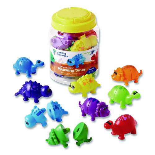 Image of Learning Resources® LER6708 Snap-n-Learn Matching Dinos, Pre-K, 18 Pieces