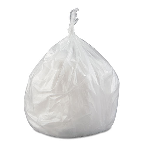 Image of Inteplast Group VALH4048N14 High-Density Commercial Can Liner Value Pack, 45 gal, 12 mic, 40" x 46", Clear, Interleaved Roll, 25 Bags/Roll, 10 Rolls/CT