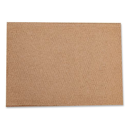 Image of Boardwalk® BWK6000INTK Interfold Napkins, 1-Ply, 8.8 x 6.3, Kraft, 500/Pack, 12 Packs/Carton
