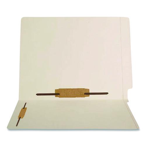 Image of Medical Arts Press® 52406B End Tab Fastener Folders, Straight Tab, Expands 0.75", 2 Vertical/Horizontal Fasteners, Letter Size, Manila, 250/Box