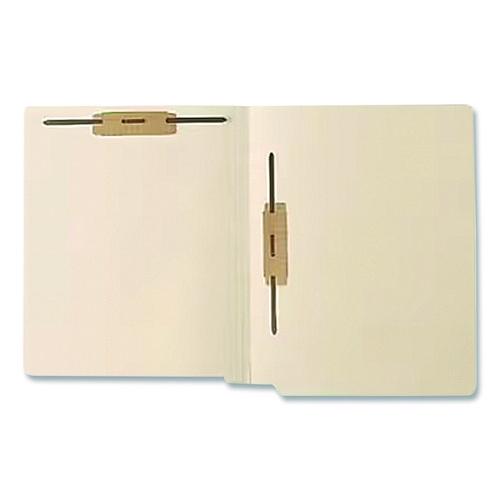 Image of Medical Arts Press® 52406B End Tab Fastener Folders, Straight Tab, Expands 0.75", 2 Vertical/Horizontal Fasteners, Letter Size, Manila, 250/Box