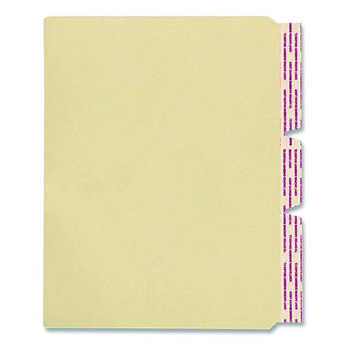 Image of Medical Arts Press® 52411 Standard Side-Flap Classification Folder Dividers, 1 Fastener, Letter Size, Manila, 100/Box