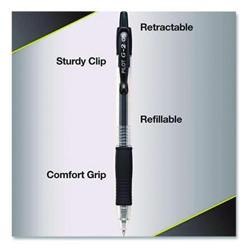 Image of Pilot® 31300 G2 Premium Gel Pen, Retractable, Extra-Fine 0.5 mm, Assorted Ink and Barrel Colors, 5/Pack
