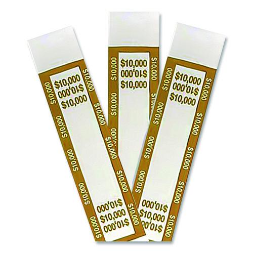 Image of CONTROLTEKÂ® Currency Straps, $10,000, Self-Adhesive, 1,000/Pack
