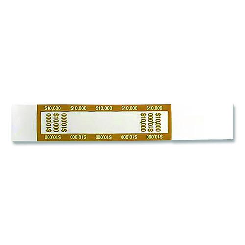 Image of CONTROLTEKÂ® Currency Straps, $10,000, Self-Adhesive, 1,000/Pack
