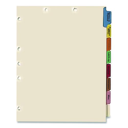 Image of Medical Arts Press® 30227 Side Tab Medical Chart Indexes, 8-Tab, Assorted Medical, 11 x 8.5, Manila, 50/Box
