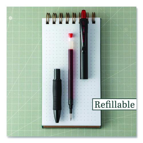 Image of Pilot® PIL20836 G2 Edge Premium Gel Roller Pen, Retractable, Fine 0.7 mm, Red Ink, Black/Red Barrel, Dozen