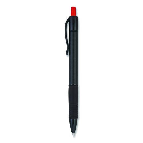 Image of Pilot® PIL20836 G2 Edge Premium Gel Roller Pen, Retractable, Fine 0.7 mm, Red Ink, Black/Red Barrel, Dozen