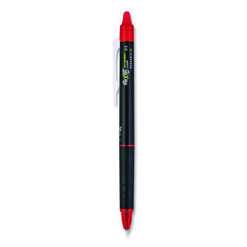 Image of Pilot® PIL17372 Frixion Synergy Clicker Erasable Gel Pen, Retractable, Extra Fine 0.5 mm, Red Ink, Black/Red Barrel, Dozen