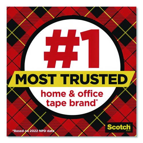 Image of Scotch® 700K10C18BLK Super-Hold Tape With Dispenser, 1" Core, 0.75" X 27.77 Yds, Clear, 10 Rolls And 1 Dispenser/pack