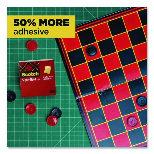 Image of Scotch® 700K10C18BLK Super-Hold Tape With Dispenser, 1" Core, 0.75" X 27.77 Yds, Clear, 10 Rolls And 1 Dispenser/pack