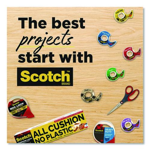 Image of Scotch® 700K10C18BLK Super-Hold Tape With Dispenser, 1" Core, 0.75" X 27.77 Yds, Clear, 10 Rolls And 1 Dispenser/pack