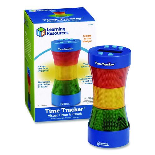 Image of Learning Resources® LER6900 Time Tracker Visual Timer and Clock, LCD, 5.4 x 8.6 x 2.5, Assorted Colors