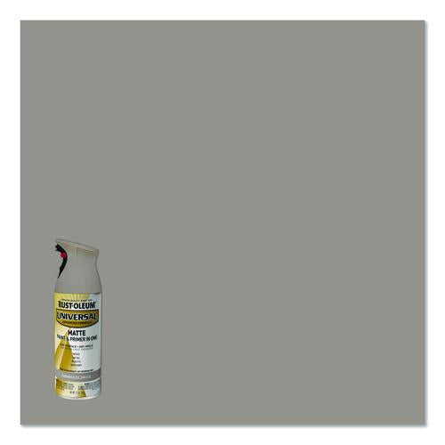 Image of Rust-Oleum® 376724 Universal Premium Spray Paint, Matte Greige, 12 oz Aerosol Can, 6/Carton