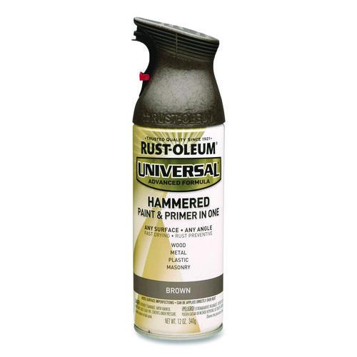 Image of Rust-Oleum® 245218 Universal Premium Spray Paint, Hammer Brown, 12 oz Aerosol Can