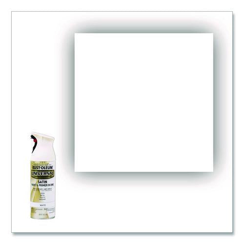 Image of Rust-Oleum® 245210 Universal Premium Spray Paint, Satin White, 12 oz Aerosol Can, 6/Carton