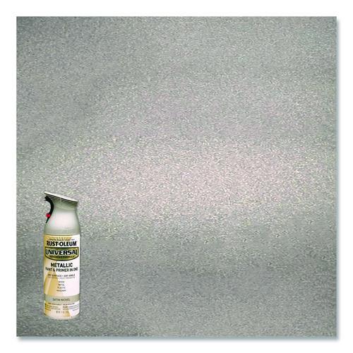 Image of Rust-Oleum® 249130 Universal Premium Spray Paint, Aged Nickel, 12 oz Aerosol Can, 6/Carton