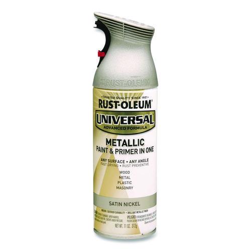 Image of Rust-Oleum® 249130 Universal Premium Spray Paint, Aged Nickel, 12 oz Aerosol Can, 6/Carton