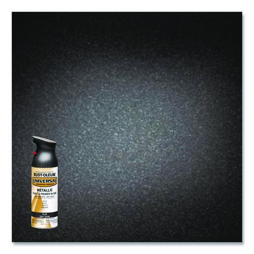 Image of Rust-Oleum® 271473 Universal Premium Spray Paint, Flat Iron, 12 oz Aerosol Can