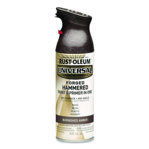 Image of Rust-Oleum® 271480 Universal Premium Spray Paint, Hammer Amber, 12 oz Aerosol Can, 6/Carton