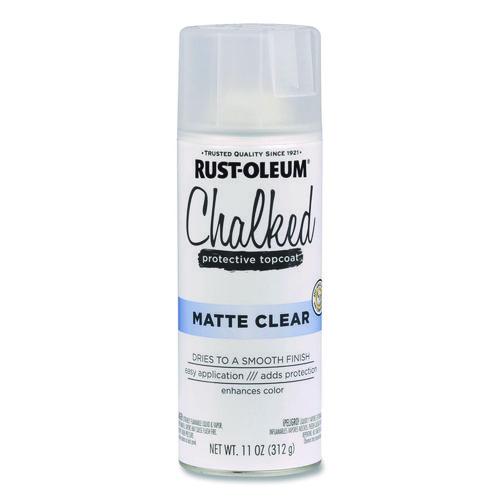 Image of Rust-Oleum® 302599 Ultra Matte Chalked Paint, Matte Clear, 12 oz Aerosol Can, 6/Carton