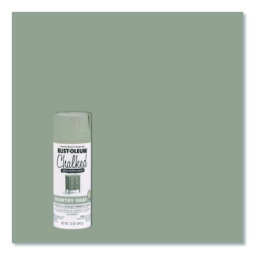 Image of Rust-Oleum® 302593 Ultra Matte Chalked Paint, Matte Country Gray, 12 oz Aerosol Can