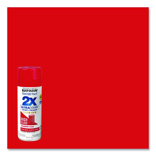 Image of Rust-Oleum® 331180 Painter's Touch 2X Ultra Cover Spray Paint, High Gloss Strawberry Fields, 12 oz Aerosol Can, 6/Carton