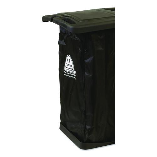 Image of Nexstep Commercial Products 96980 Premier Janitor Cart, 2 Shelves, Plastic, 18.25 x 44.5 x 38, Black