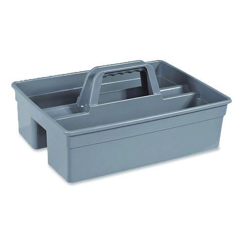 Image of Nexstep Commercial Products 96981 MaxiRough Maid Caddies, Two Compartments, 12 x 7, Gray