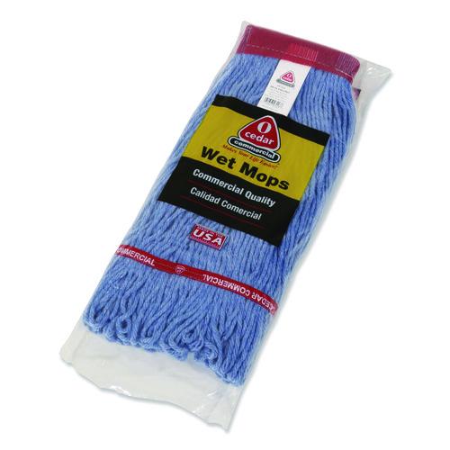 Image of Nexstep Commercial Products 97156 MaxiClean Loop-End Mop, Cotton/Synthetic, 20 oz, Blue