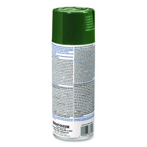Image of Rust-Oleum® 334034 Painter's Touch 2X Ultra Cover Spray Paint, Gloss Hunter Green, 12 oz Aerosol Can, 6/Carton