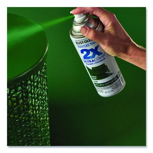 Image of Rust-Oleum® 334034 Painter's Touch 2X Ultra Cover Spray Paint, Gloss Hunter Green, 12 oz Aerosol Can, 6/Carton
