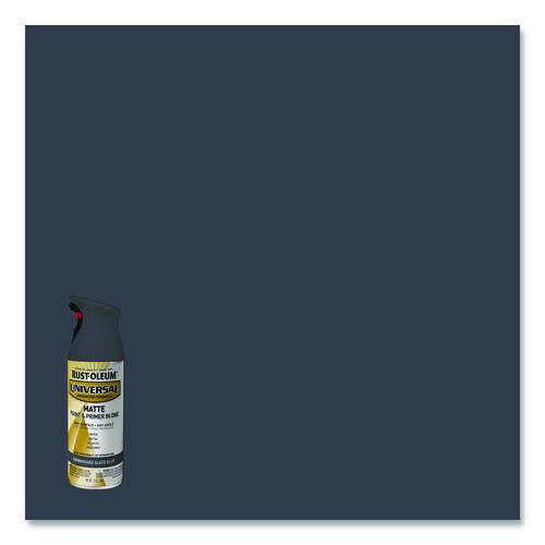 Image of Rust-Oleum® 376723 Universal Premium Spray Paint, Matte Slate Blue, 12 oz Aerosol Can