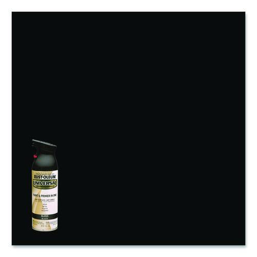 Image of Rust-Oleum® 245196 Universal Premium Spray Paint, Gloss Black, 12 oz Aerosol Can