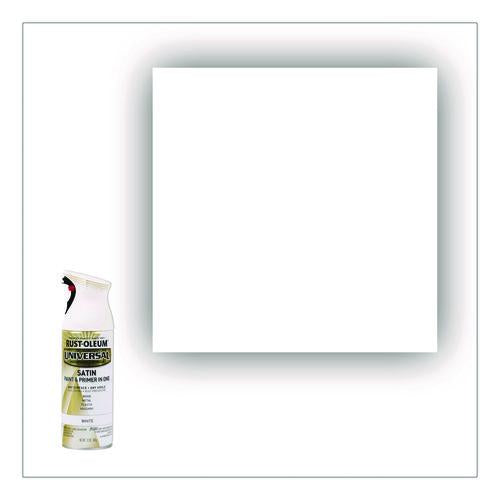 Image of Rust-Oleum® 245210 Universal Premium Spray Paint, Satin White, 12 oz Aerosol Can
