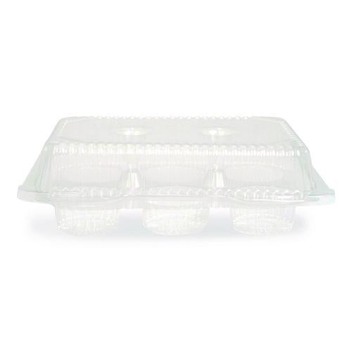 Image of Plastifar 18200 Bakery Containers, Muffin/Cupcake, 7.25 x 9.88 x 3.13, Clear, 250/Carton