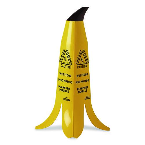 Image of Nexstep Commercial Products Banana Safety Sign, 13 x 12 x 24, Yellow/Black
