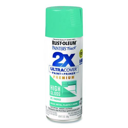 Image of Rust-Oleum® 331175 Painter's Touch 2X Ultra Cover Spray Paint, High Gloss St. Tropez, 12 oz Aerosol Can