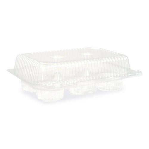 Image of Plastifar 18200 Bakery Containers, Muffin/Cupcake, 7.25 x 9.88 x 3.13, Clear, 250/Carton