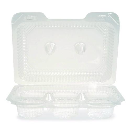 Image of Plastifar 18200 Bakery Containers, Muffin/Cupcake, 7.25 x 9.88 x 3.13, Clear, 250/Carton