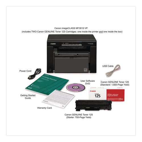 Image of Canon® 5252B037 imageCLASS MF3010VP Wireless Multifunction Laser Printer, Copy/Print/Scan