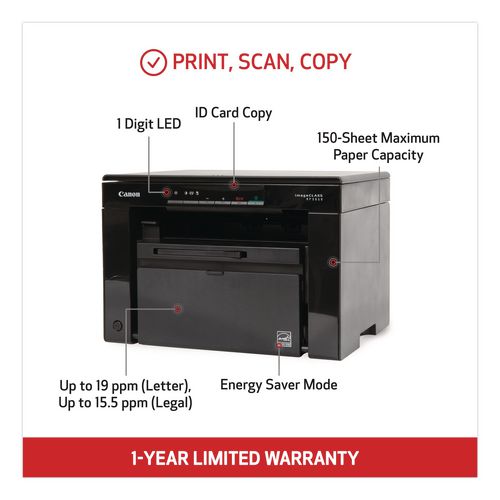 Image of Canon® 5252B037 imageCLASS MF3010VP Wireless Multifunction Laser Printer, Copy/Print/Scan